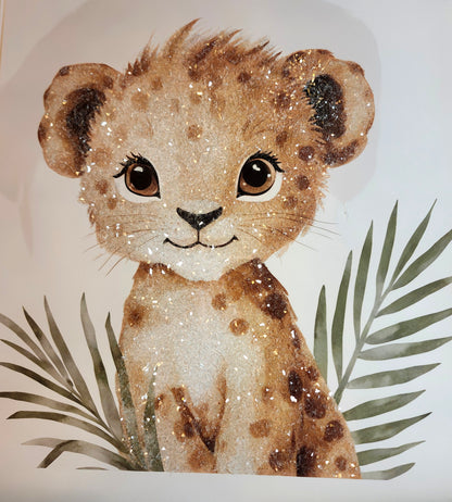 Jungle Animals on Canvas 12x16 Framed