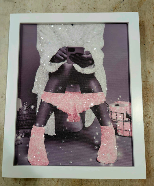 Sparkling Fun and Fashion Wall Art Print 8x10 Framed