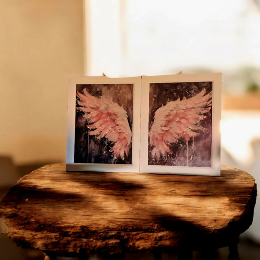 Sparkling Pink Wings 12x16 Framed