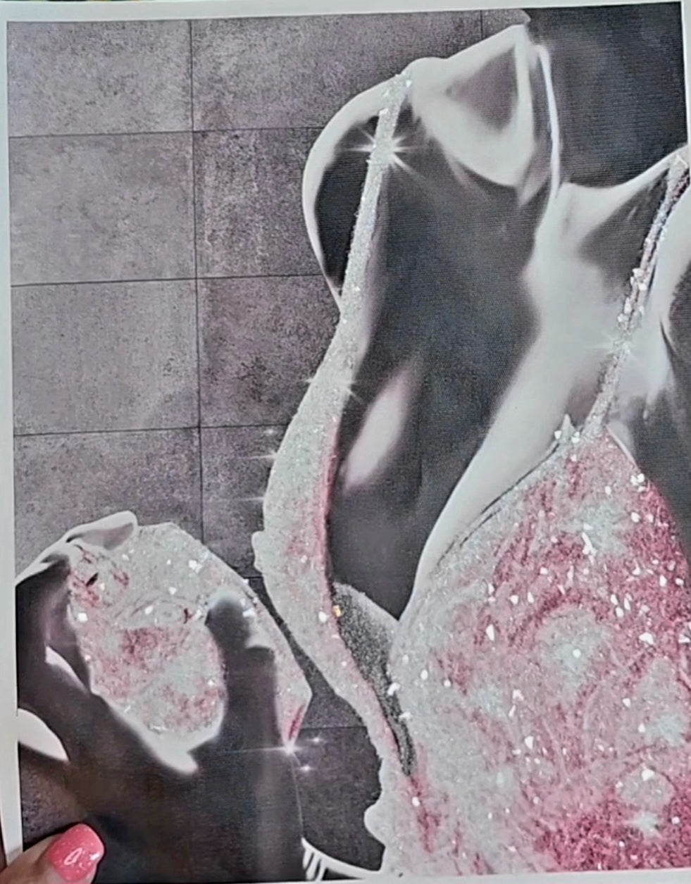 Sparkling Fun and Fashion Wall Art Print 8x10 Framed