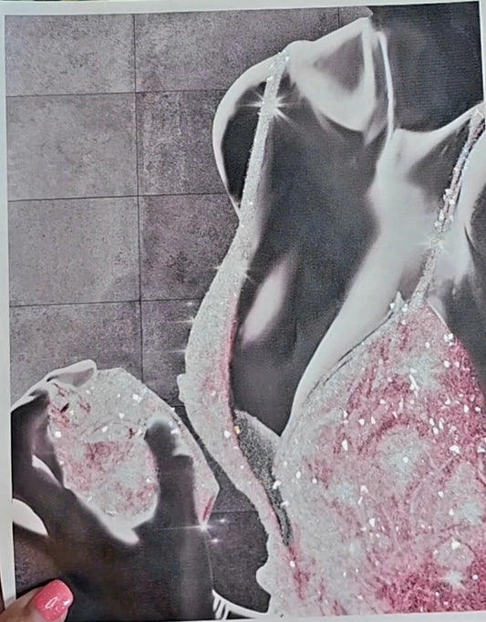 Sparkling Fun and Fashion Wall Art Print 8x10 Framed