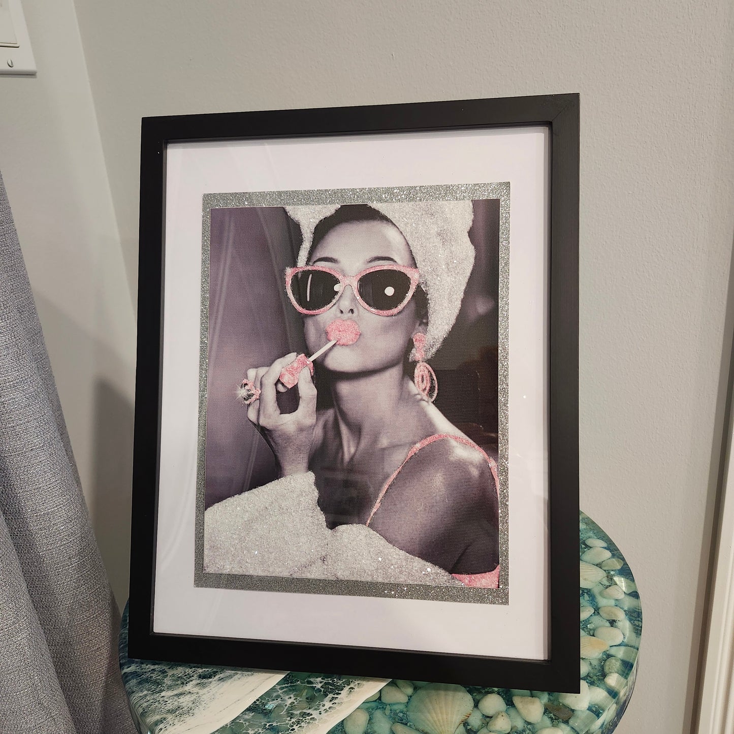 Sparkling Audrey Hepburn 11x14 matted and framed