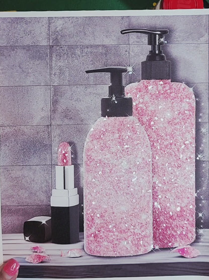 Sparkling Fun and Fashion Wall Art Print Lipstick and Cream 8x10 Framed