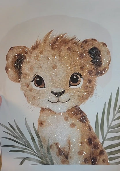 Jungle Animals on Canvas 12x16 Framed