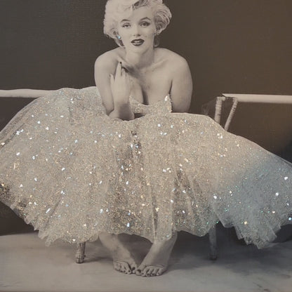 Sparkling Marilyn Monroe 12x12 Canvas Unframed