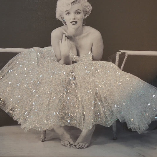 Sparkling Marilyn Monroe 12x12 Canvas Unframed