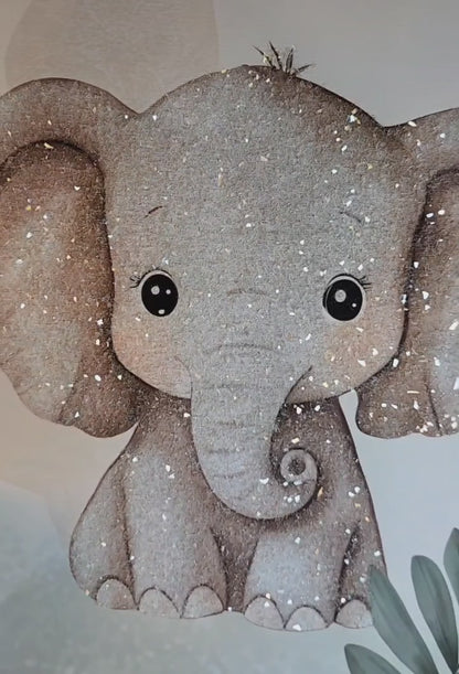 Jungle Animals on Canvas 12x16 Framed